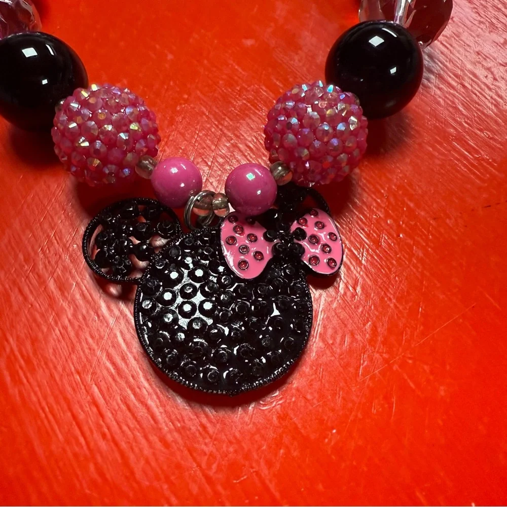 MINNIE MOUSE JEWELRY 2 necklaces and one bracelet